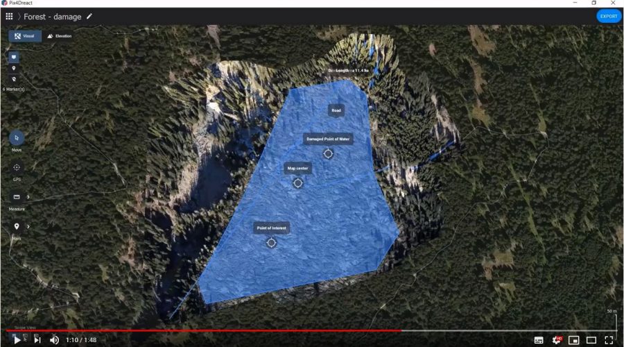 Video Pix4Dreact. Software de mapeado para emergencia