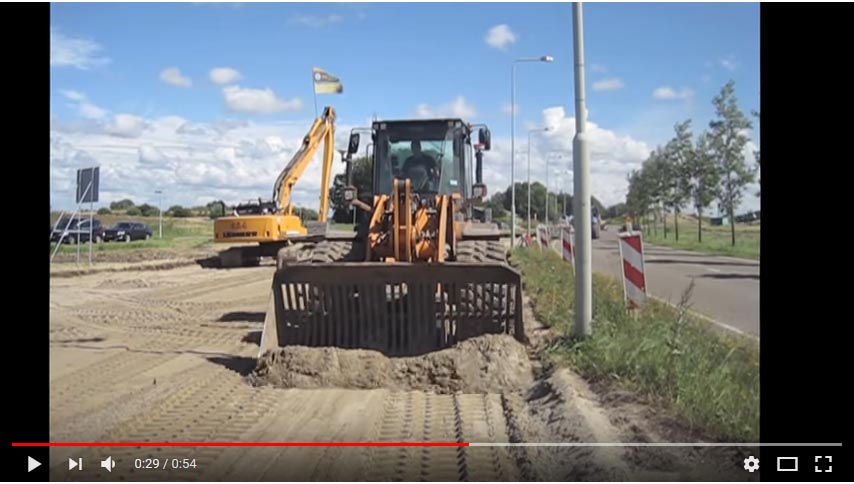 Video Control de maquinaria Leica para palas cargadoras