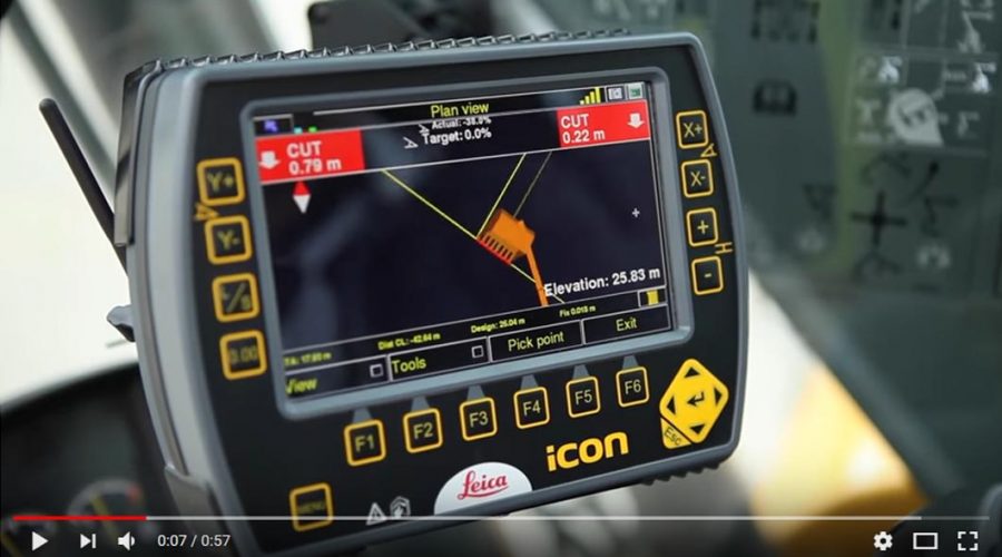 Video Control de maquinaria Leica para Excavadoras