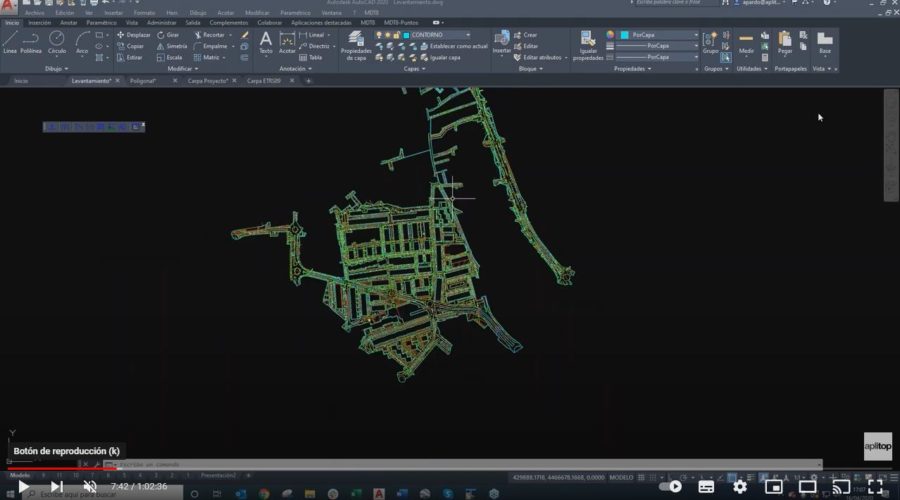 Video TCP MDT V9 Professional. Software de topografía